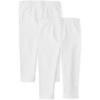 The Children’s Place,Girls,Assorted Everyday Capri Leggings(White 2-pack)