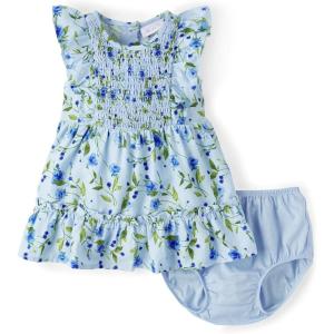 The Children’s Place Baby-Girls and Newborn Ruffle Dressy Dress(Whirlwhind Blue Floral)