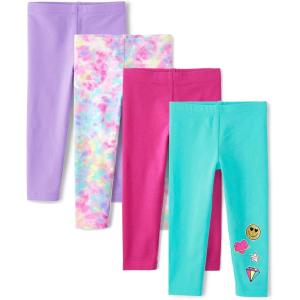 The Children’s Place Baby-Girls and Toddler Printed Leggings, Multipacks(Pink Swirl/Blue/Rose/Purple 4-pack)