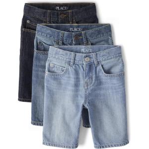 The Children’s Place Boys Denim Shorts(Dark Wash 3-pack)