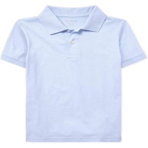 The Children’s Place Boys’ Multipack Short Sleeve Soft Jersey Knit Polos(Light Blue)