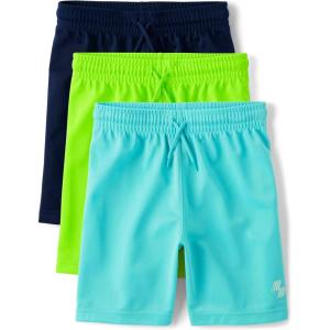 The Children’s Place Boys Performance Basketball Shorts(Solid Color 3-pack)
