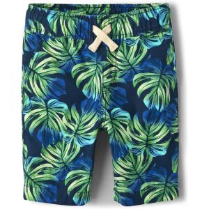 The Children’s Place Boys Pull on Jogger Shorts(Leaf Tidal)