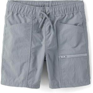 The Children’s Place Boys Quick Dry Pull on Cargo Shorts 5.5″(Fin Gray)