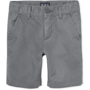 The Children’s Place Boys’ Uniform Chino Shorts(Storm Single)
