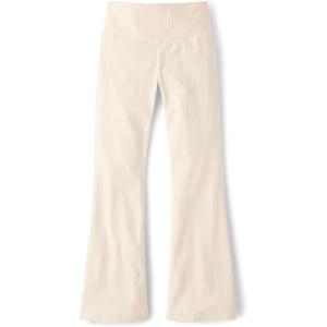 The Children’s Place Girls High Rise Flare Leggings(White Daisy Rib)