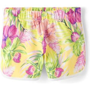 The Children’s Place Girls’ Knit Dolphin Shorts(Yellow Floral)