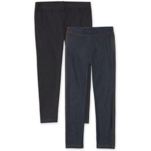 The Children’s Place Girls Leggings(Black/True Indigo 2-pack)