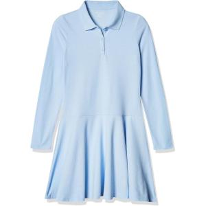 The Children’s Place Girls’ Long Sleeve Polo Dress(Daybreak)