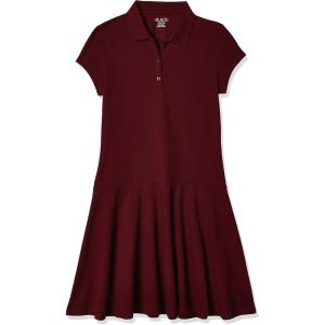 The Children’s Place Girls Pique Polo Dress(Dark Red)