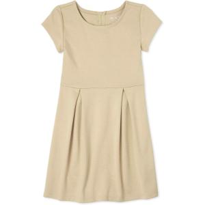 The Children’s Place Girls’ Short Sleeve Ponte Dress(Sandy)