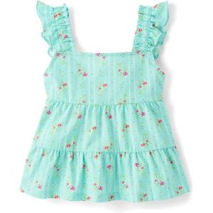 The Children’s Place Girls Sleeveless Knit Tops(Mint Tea Tiered)