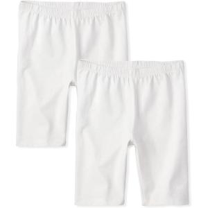 The Children’s Place Girls Solid Bike Shorts(White 2-pack)