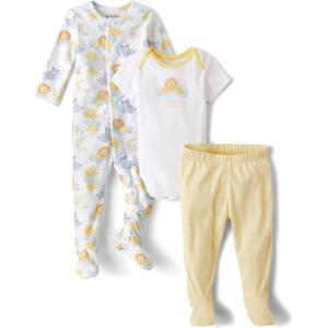 The Children’s Place baby-boys And Newborn 100% Cotton Take Me Home 3-piece Set Long Sleeve Bodysuit, Short Sleeve Bodysuit, and Pant