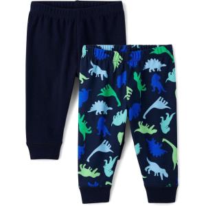 The Children’s Place baby-boys Cotton Pants(Dino/Navy 2-pack)