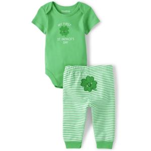 The Children’s Place baby-boys Short Sleeve Bodysuit and Pants Set
