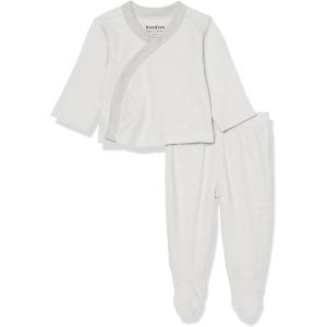 The Children’s Place baby-boys Unisex Baby Newborn Take Me Home Set, 100% Cotton, Long Sleeve, Side Snap Kimono Top and Pants 2-pack