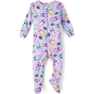 The Children’s Place baby-girls Easter Family Matching Snug Fit Cotton Pajamas(Easter Egg Hunt Purple)