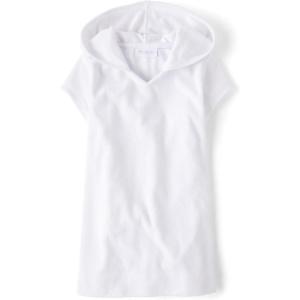 The Children’s Place girls Hooded Swim Coverups(White)