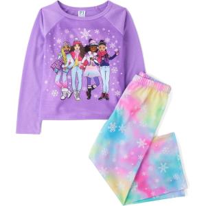 The Children’s Place girls Long Sleeve Top and Pants,2 Piece Pajama Set(Snow Girls)