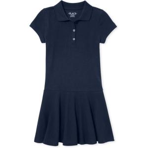 The Children’s Place girls Short Sleeve Picque Polo Dress, Tidal Single, Small US
