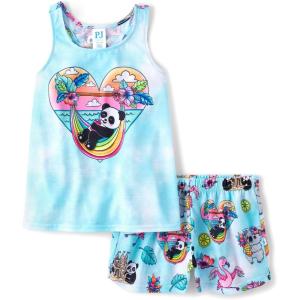 The Children’s Place girls Sleeveless Tank Top and Short 2 Piece Pajama Set(Beach Animals)
