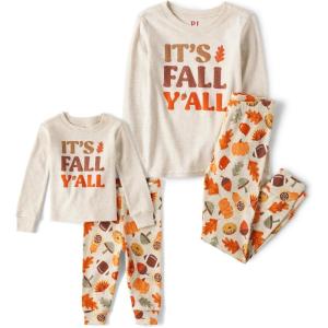 The Children’s Place unisex-baby Family Matching, Christmas and Holiday Pajama Sets, Cotton(Its Fall Yall)