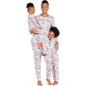 The Children’s Place unisex-baby Family Matching, Christmas and Holiday Pajama Sets, Cotton(Merry Joy Pink)