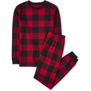 The Children’s Place unisex-baby Family Matching, Christmas and Holiday Pajama Sets, Cotton(Red/Black Check)
