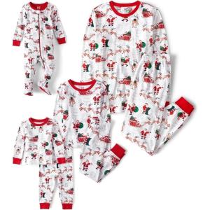 The Children’s Place unisex-baby Family Matching, Christmas and Holiday Pajama Sets, Cotton(Santa Sleds)