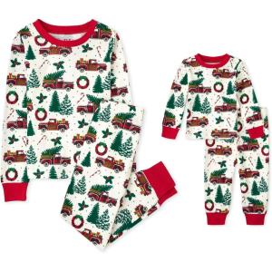 The Children’s Place unisex-baby Family Matching, Christmas and Holiday Pajama Sets, Cotton(Xmas Truck Allover)