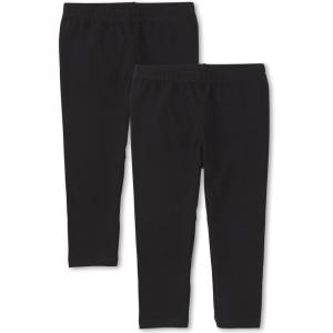 The Children’s Place,Girls,Assorted Everyday Capri Leggings(Black 2 Pack)