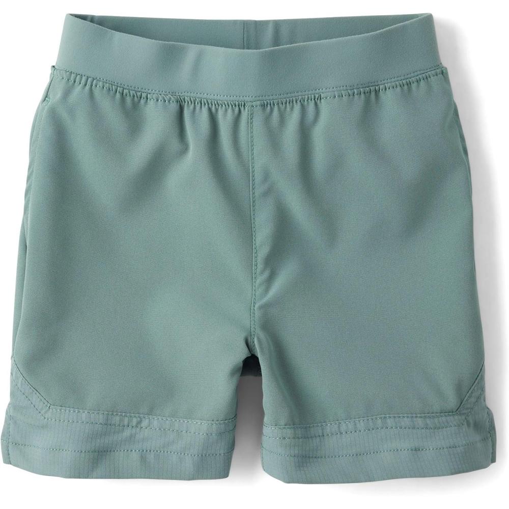 imageThe Childrens Place Boys Active Quick Dry Textured Pull on ShortsNorway Spruce