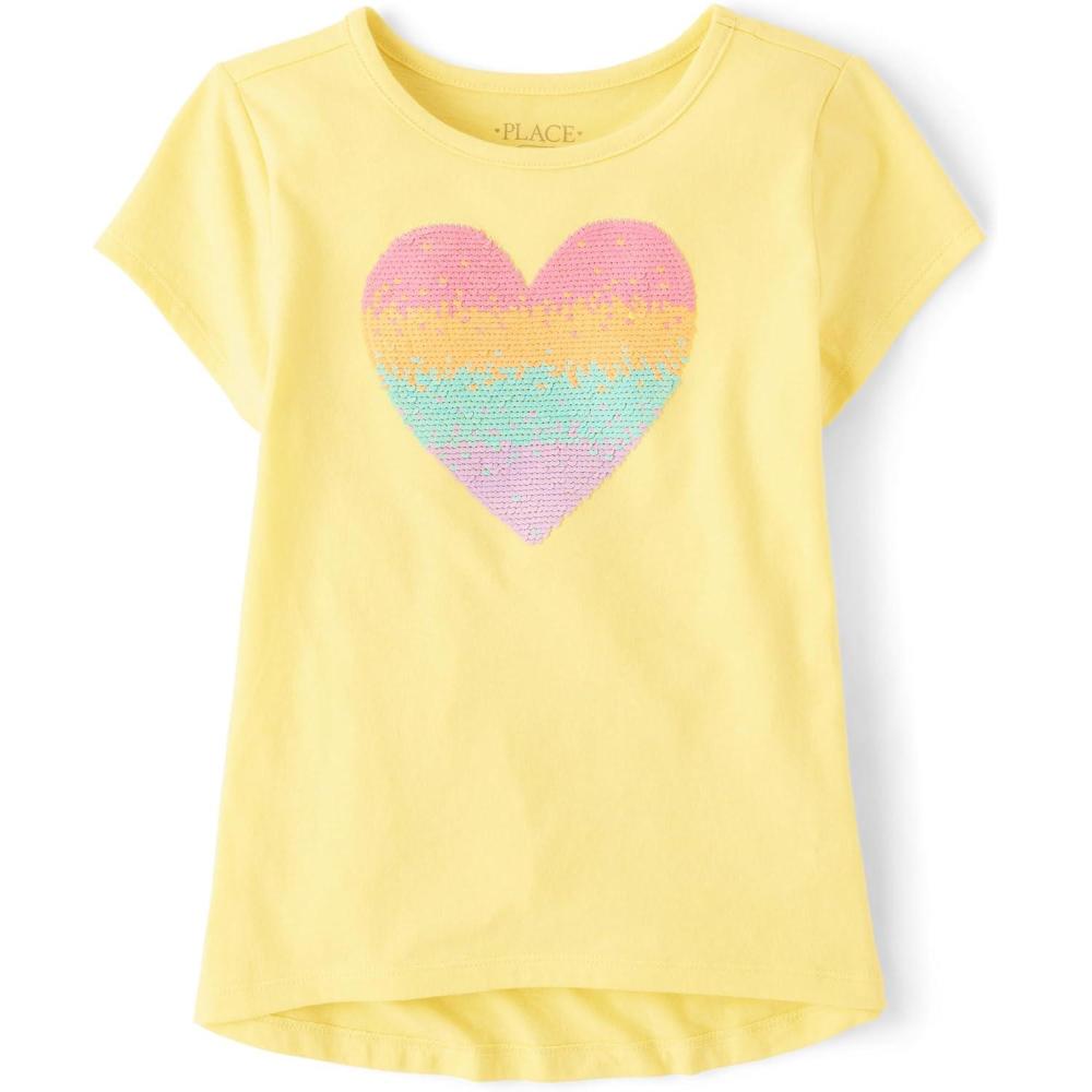 imageThe Childrens Place Girls Print Basic Layering Tees