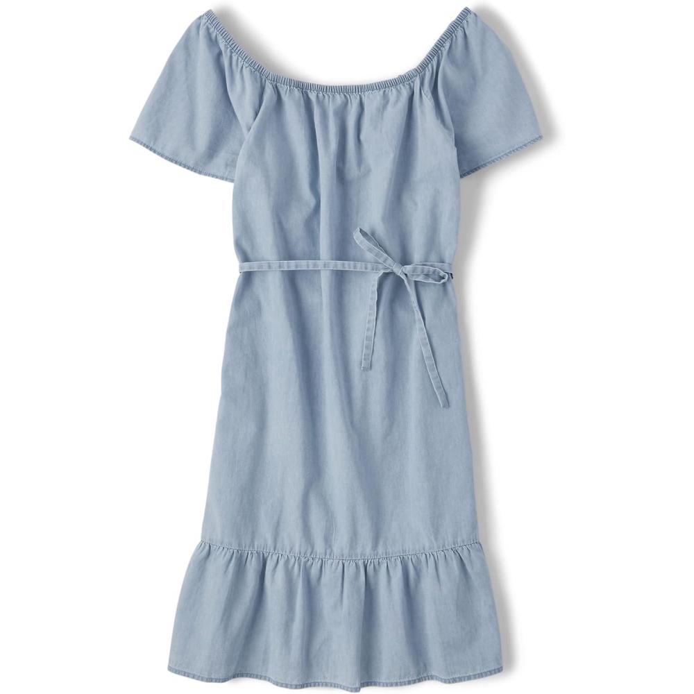 imageThe Childrens Place Womens Short Sleeve Holiday DressChambray