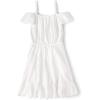 The Children’s Place Womens Short Sleeve Holiday Dress(Simply White)