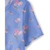 The Children’s Place girls Sleeve Top and Shorts,2 Piece Pajama Set(Floral Blue)