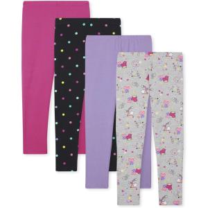 The Children’s Place Big Girls’ Fashion Leggings, Heather Grey 47827 (Pack of 2), Large/10/12(Lilac/ Multi Colored Dots/Fall Fuchsa/ Splatter Doodle 4-pack)