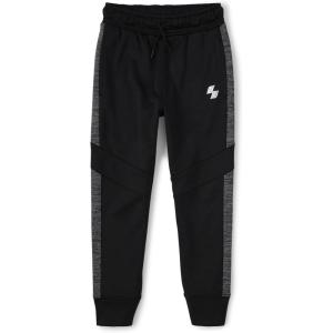 The Children’s Place Boys Active Jogger Pants(Black/Gray Stripe)