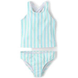The Children’s Place Girls 2-Piece Tankini Swimsuit(Seagrove Stripe)
