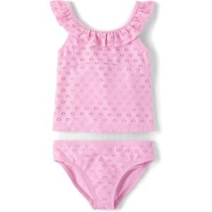 The Children’s Place Girls 2-Piece Tankini Swimsuit(Strawberry Milk)