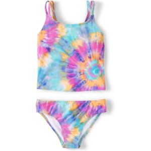 The Children’s Place Girls 2-Piece Tankini Swimsuit(Teal Tie Dye)