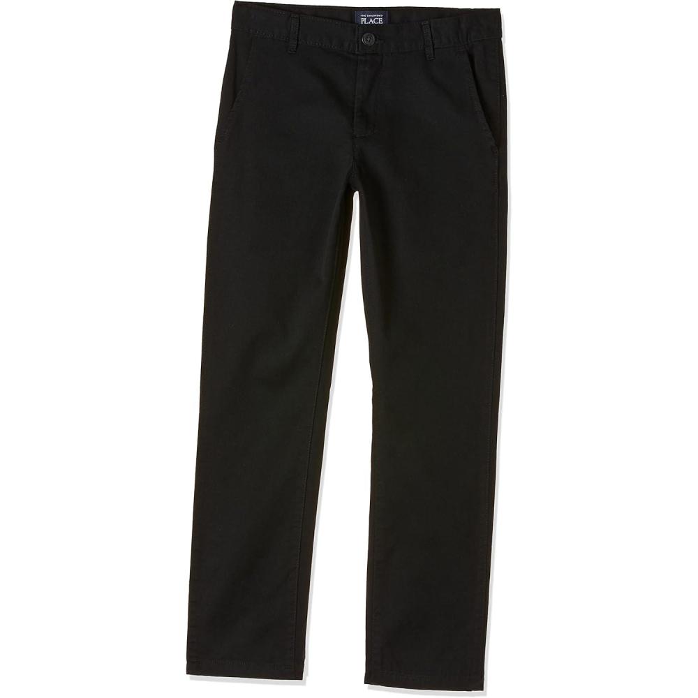 imageThe Childrens Place Boys Stretch Skinny Chino PantsBlack