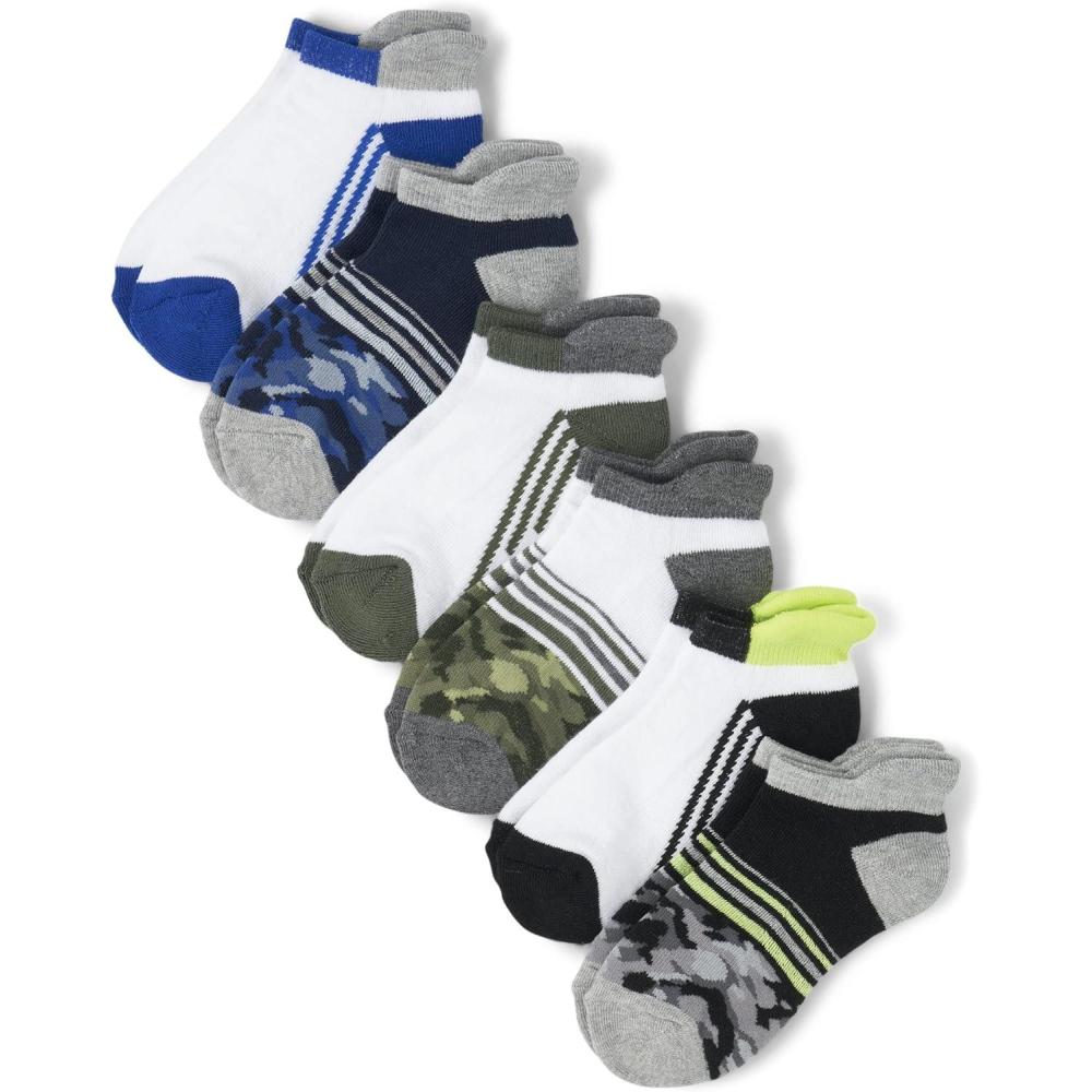imageThe Childrens Place Girls Ankle Socks Variety PackCamo 6pack