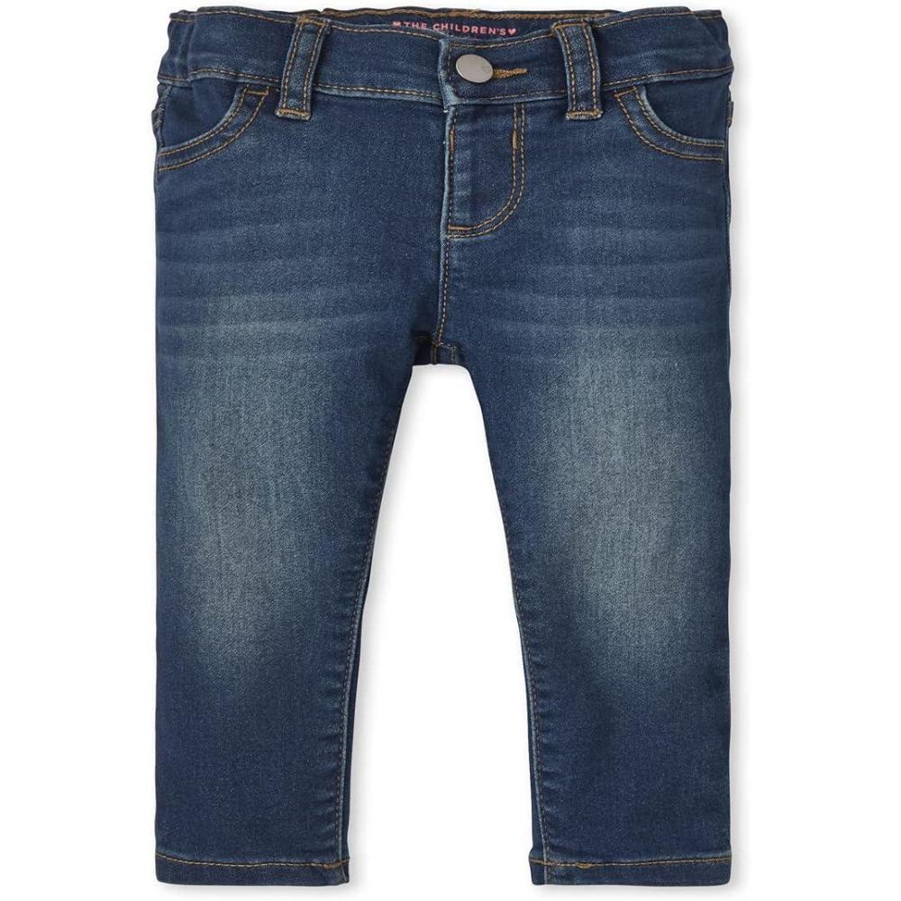 imageThe Childrens Place Girls and Toddler Girl SuperSoft Stretch Denim Legging JeansDusk Wash Single