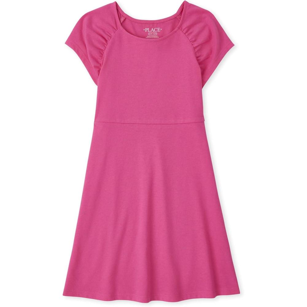 imageThe Childrens PlaceShort Sleeve Fashion DressCaddy Pink