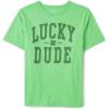 The Children’s Place Boys’ Short Sleeve Graphic T-Shirt Seasonal, Blue Egg Hunt Squad, Large(St Patricks Lucky Dude)