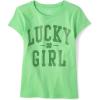 The Children’s Place Girls’ Short Sleeve Graphic T-Shirt(Lucky Girl)