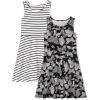 The Children’s Place,Short Sleeve Fashion Dress(Black 2-pack)