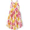 The Children’s Place,Short Sleeve Fashion Dress(Pink Yellow Floral)